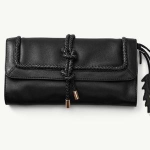 Tommy Bahama Black Leather Grenada Clutch/Wristlet